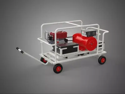 DIESEL AUTOMATIC ELECTRIC MOTOR STARTER DYNAMO FLYWHEEL GENSET 3D model