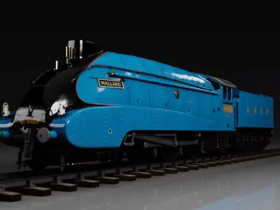 Mallard steam train 3D model