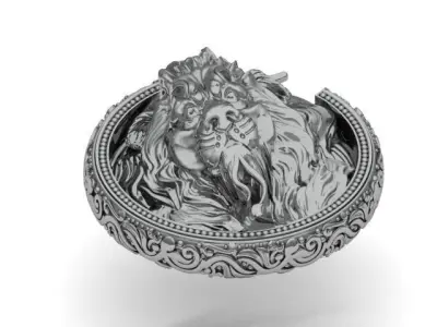 LION EARRINGS 3D print model