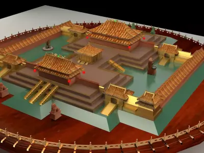 Chinese forbidden city 3D model