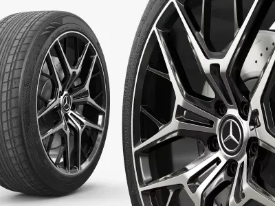 Mercedes Benz Performance Rim Multi Spoke 3D model