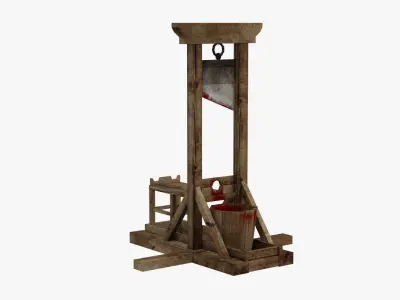 Lowpoly Guillotine Low-poly 3D model