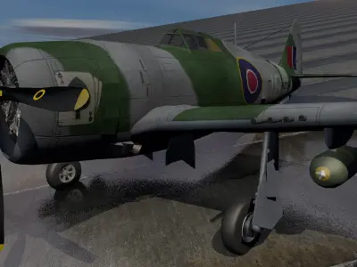 Republic Thunderbolt Mk-1 - RAF 3D model