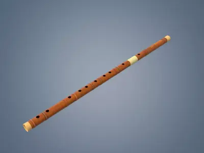 flute Low-poly 3D model