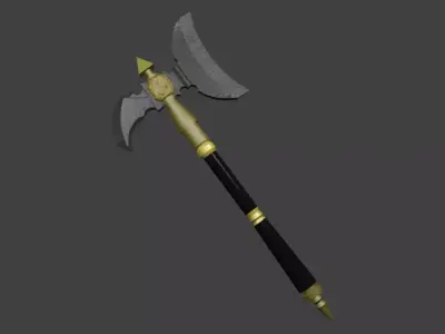 Poleaxe sword Low-poly 3D model purchase