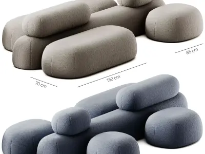 Adrenalina Nefelibata 7 Modular Sofa 3D model