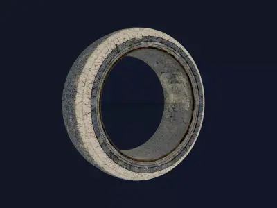 Old Vehicle Tyre 3D model