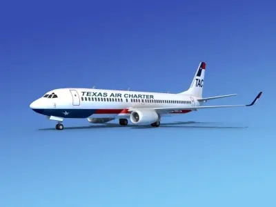 Boeing 737-800ER Texas Air Charter 3D model