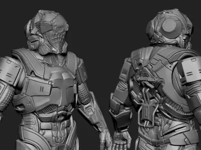 Sci-Fi Armor 3 Sculpt 3D model