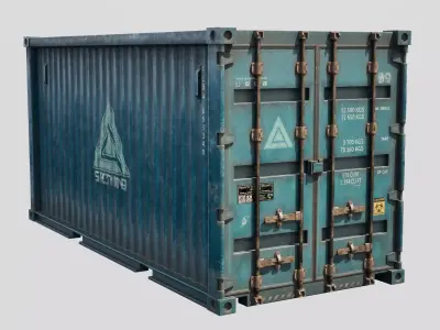Container Game-Ready with PBR textures Low-poly 3D model