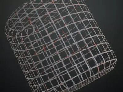 Rusted Industrial Wire Mesh Walkway PBR Seamless Texture