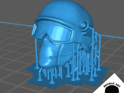 Tactical Commando Head for 6 inch action figures 3D print model