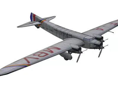 Couzinet 70 Arc-en-Ciel Low-poly 3D model