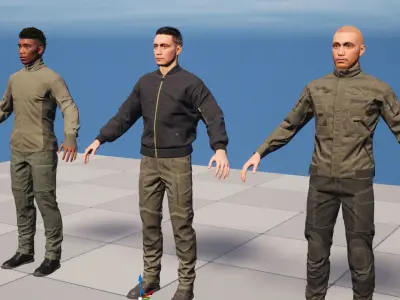 Tactical Clothes for MetaHuman - Game Ready Clothing - Rigged Low-poly 3D model