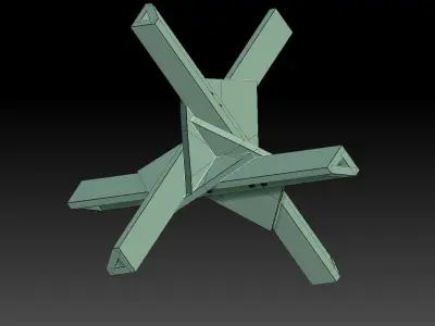 Hedgehog Anti Tank 3D print model get