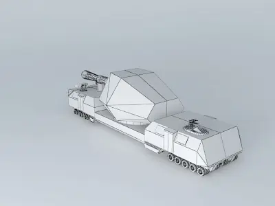 MPC Fireball - Mobile Plasma Cannon on the conveyor Mamut Free 3D model