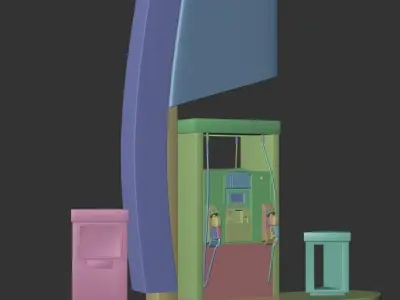 Petrol Pump unit 3D model