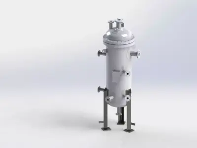 Pressure vessel Nitrogen compressor Knock out Drum 3D model