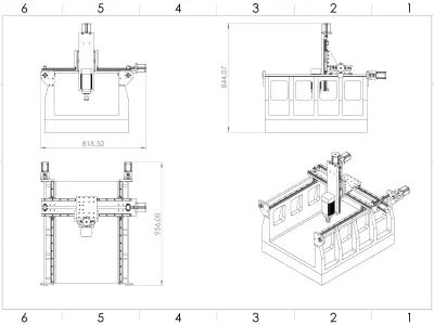Maveric Heavy 5050 - Metal CNC Router 3D model