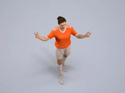 00468Gloria003 - Adult Caucasian woman exercising in athletic 3D model