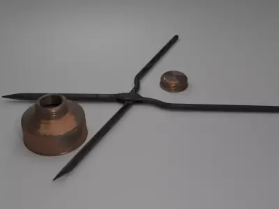 Old type curler 3D model
