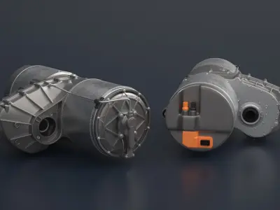 Electric Drive Unit with Integrated Gearbox 3D model