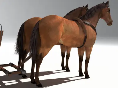 Western Wagon 2 3D model