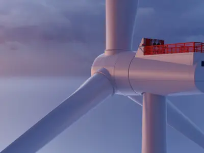 Modern Wind Turbine 3D model