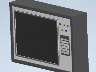 Electrical Cabinet with Screen 3D model