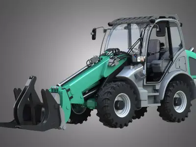 Loader KL80-8T  with Log Fork - Stoll - Front Loader 3D model
