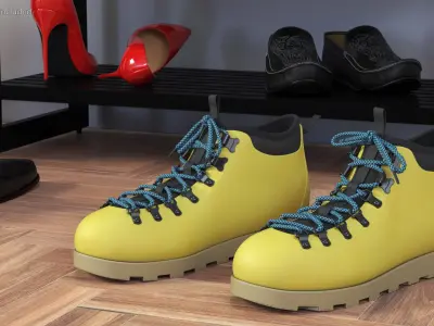 Hiking Boots 3D model