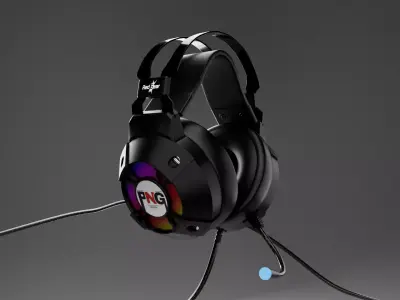 Gaming Headset Model Low-poly 3D model
