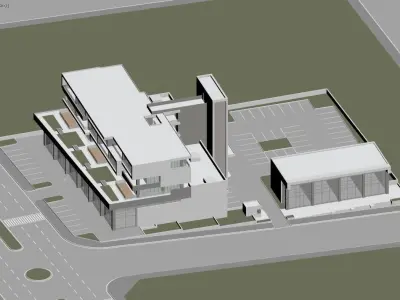 Commercial Building V2 3D model