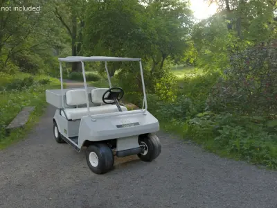 Golf Cart Utility Vehicle Rigged for Cinema 4D 3D model