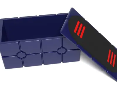 Scanning Crate with open lid 1-6 scale Hottoys 3D print model