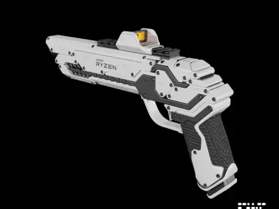 Sci-fi concept Pistol Free 3D model