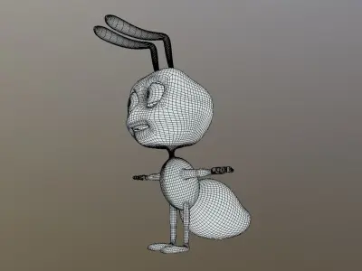 cartoon ant 3D model