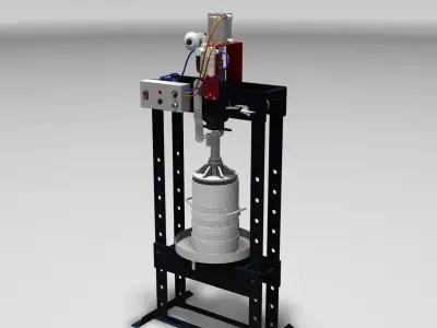 Semi-Automatic separator Press 3D model