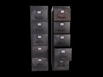 Cabinet V1 - 006 Low-poly 3D model