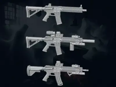 Pack RIFLES50 - 3 Items 3D print model