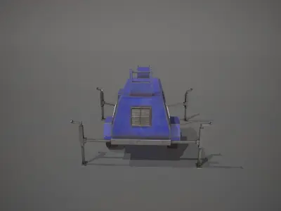 Blue Generator Low-poly 3D model