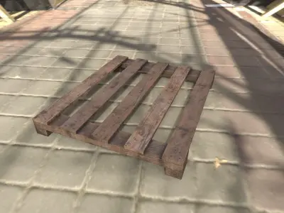Wooden Pallet  Low-poly 3D model get