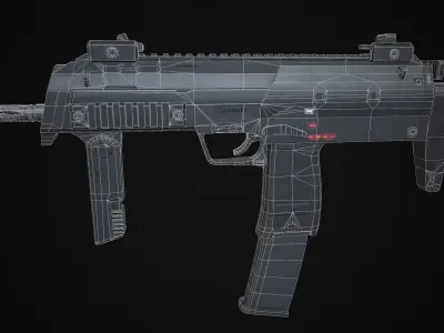 MP7A1 gun Low-poly 3D model