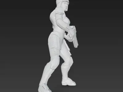 3D Printable Space Commando 3D model