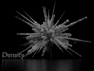 High Resolution Grenade Explosion VDB 3D Model  3D model