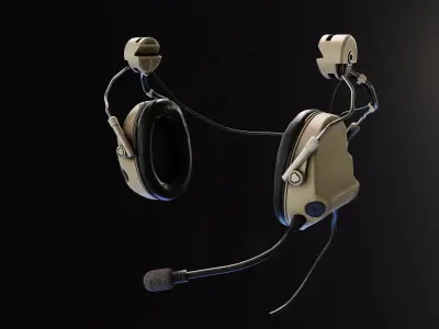 Invisio T7 Headset Low-poly 3D model