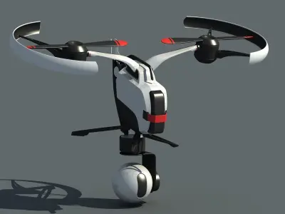 Dual-axis Drone UAV Aircraft 3D model