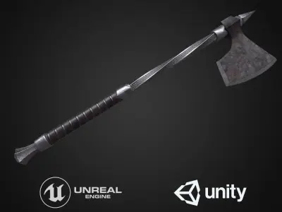 Medieval axes pack 3D Model Collection