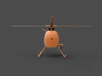 Hughes OH-6 Cayuse 3D print model