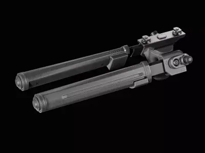 Magpul Bipod M-LOK Low-poly 3D model